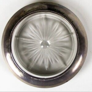 Vintage mid century crystal coasters